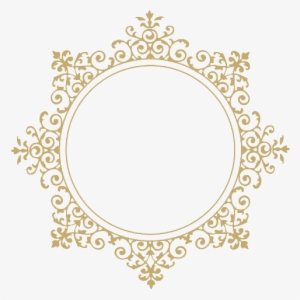 Moldura Arabesco Dourado Png #3800292