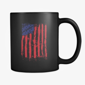 Black Mug, American Flag Spray-paint Design - Bad Day Coffee Good Day Coffee #3800565