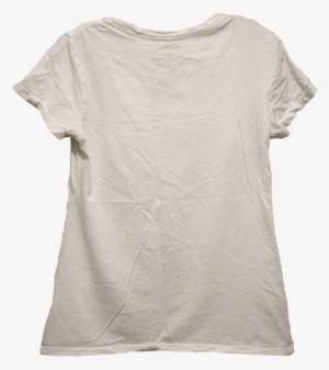 The Back Of A V Neck T Shirt That Is Purly White With - Shirt #3801826