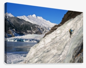Female Ice Climber Climbs The Frozen Nugget Falls With #3802307