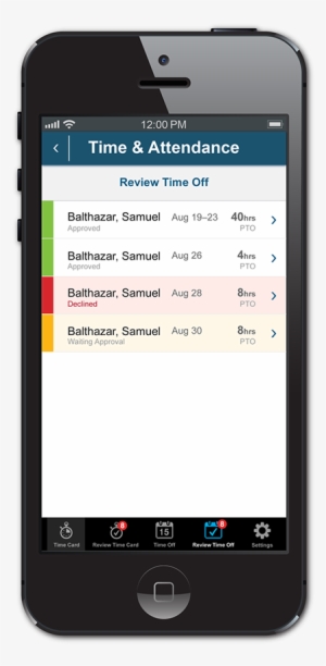 Again The Supervisor Is Provided With A Clean And Quick - Clock In Clock Out Ui #3802425