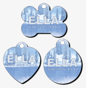 Personalized Frozen Ice Background Pet Tag For Dogs #3802490