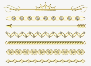 Wedding, Gold, Divider, Line, Border, Set, Pack - Linie Gold #3802794