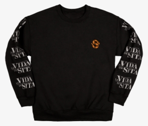 La Vida De Sita Black Crewneck Long-sleeved Back Printed #3803614