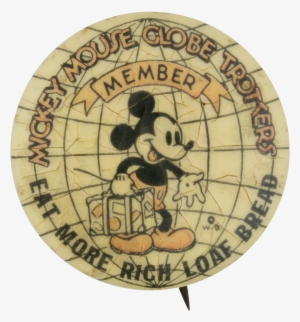 Mickey Mouse Globetrotters Club Button Museum - Cartoon #3803660