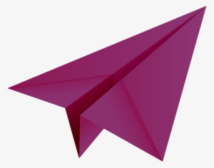 Paper Plane Purple - Paper Plane Purple Vector #3804252