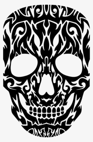 Tribal Skull Mask Wall Sticker - Sticker Mask #3806326