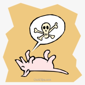 Dog Playing Dead Royalty Free Vector Clip Art Illustration - Morri Mas Passo Bem #3808428