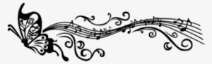 Mariposa Con Notas Musicales #3808905