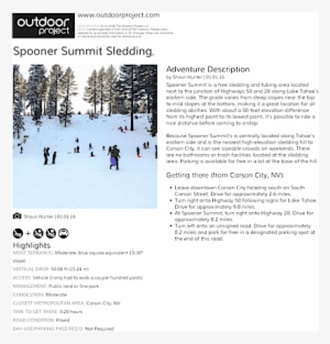 Spooner Summit Sledding Field Guide - Bridal Veil Falls Park Oregon #3812591