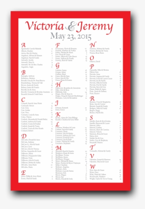 Red Border Seating Chart - Document #3813272