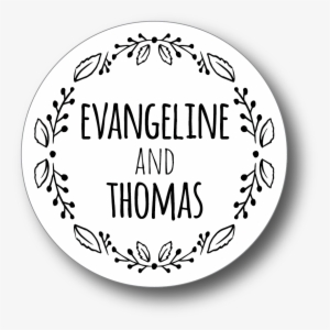 Wedding Sticker With Reef Border - Hartnell Men's, Women #3814099