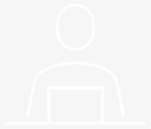 Minimalist Icon Of A Person Looking At A Computer Screen - Hyatt Regency Logo White #3815420