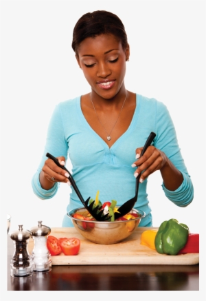 Home - Young Black Lady Cooking #3816054