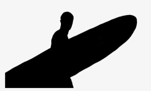 Surf Surfboard Ocean Man Silhouette Surfing - Silhouette #3817114