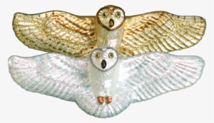 Old Word Christmas Flying Owl Glass Ornament - Putti Fine Furnishings #3819186