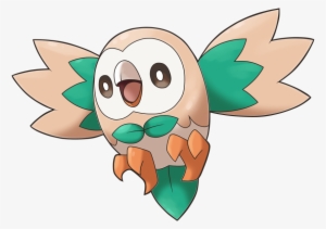 Flying Gen 7 Owl Pokemon Pokemon Sm Pokemon Sun And - Rowlett Pokemon Png #3819512