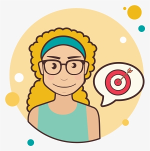 Girl And Target Icon - Signo De Interrogación Png #3821771