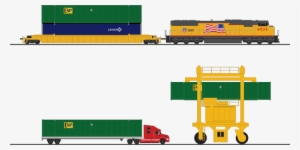 Union Pacific Intermodal Illustrations - Union Pacific Container Train #3822127