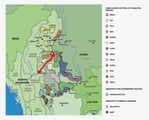Ethnic Minorities' Areas Of Influence And The New Burma - Myanmar Ethnic Armed Groups #3823054