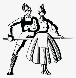 Free Clipart Of A Retro Black And White Couple Dancing - Gallery Direct Autumn Crocus On Paper, Wood #3823362