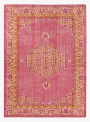 Zahra Burnt Orange & Hot Pink Rug Design By Surya - Surya Zahra Hand Knotted Wool Rug Pink #3824454