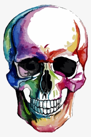 Sugar Skull Tattoo Watercolor #3824561