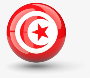 Sphere Icon Illustration Of Flag Of Tunisia - Tunisia Flag #3827626