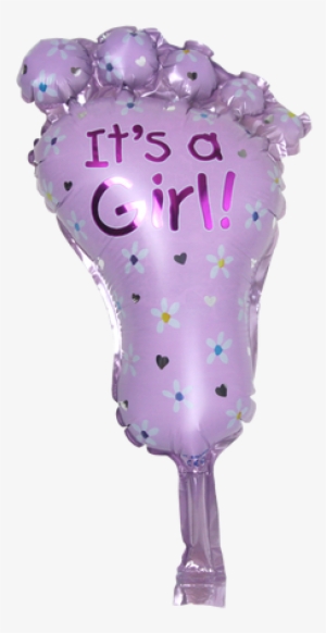 12 Inch Baby Girl Footprint Newborn Celebration Balloon - Infant #3828414