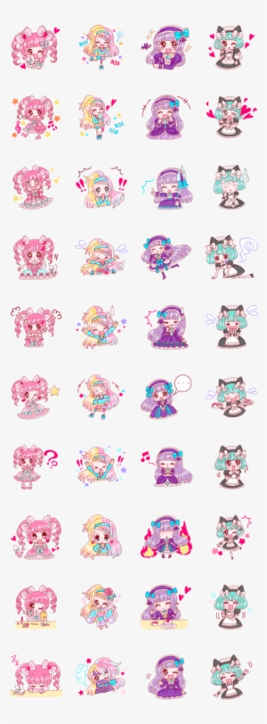 Japanese Kawaii Girls - Japan Girl Line Sticker #3828949