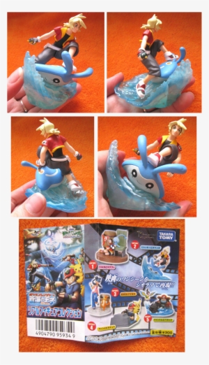 Jackie And Mantyke Figure/diorama From The Manaphy - Pokemon Ranger And The Temple #3830999