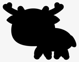 Deer Silhouette Png - Blanco Y Negro Reno #3831526