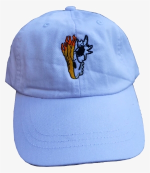 Image Of Burning Demonio Cap White - Baseball Cap #3832095