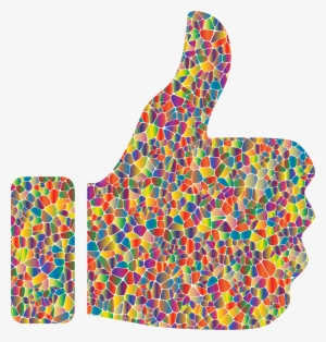 Clipart Thumbs Up Down Clipart - Rainbow Thumbs Up Emoji #3832439