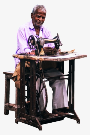Indian Men Cutout Sitting - Indian Tailor Png #3833192