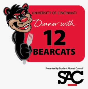 Dinner With 12 Bearcats - Cincinnati Bearcats Official Ncaa 11"x17" Car Window #3833242