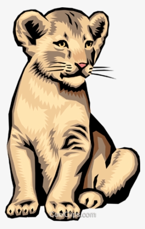 Lion Cub Royalty Free Vector Clip Art Illustration - Lion Cub Clip Art #3833270