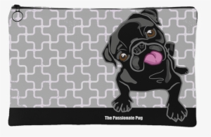 Black Pug Makeup Pouch Slate - Pug #3833514