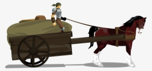 Man And Horse - Horse And Wagon Png #3833728