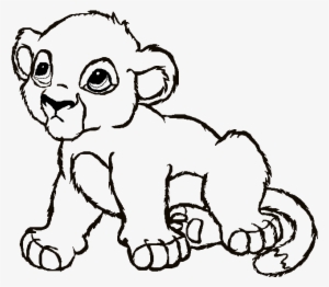 A Cubby Outline2 - Cute Lion Coloring Pages #3833793