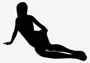 Big Image - Girl Lying Silhouette Png #3834457