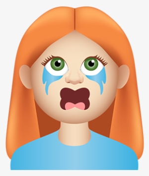 Gingermoji7 All408px 0005 Layer Comp 6 Straighthairgirlcrying - Portable Network Graphics #3834609