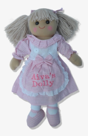 Rag Doll 30cm With Pink Gingham Dress - Doll #3834770