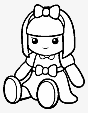 A Pretty Rag Doll Coloring Page - Boneca De Pano Desenho #3834814