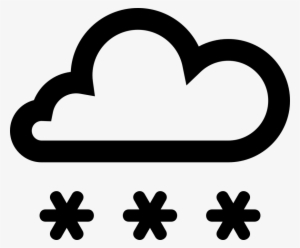 28 Collection Of Snow Cloud Clipart Black And White - Snowing Icon #3835819