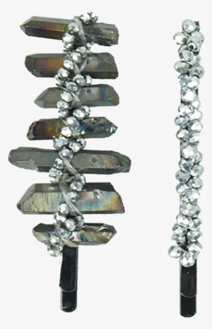 Pink Pewter Yvette Rock Bobby Pin - Chain #3836605