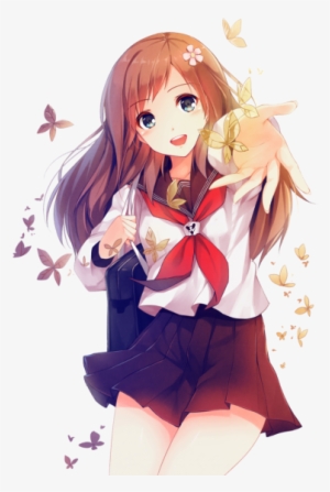 Anime Girl Icon Clipart - Kawaii Anime School Girls #3836693