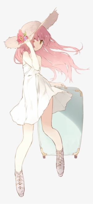 Anime, Anime Girl, And Girl Image - Girl With Straw Hat Anime #3836712