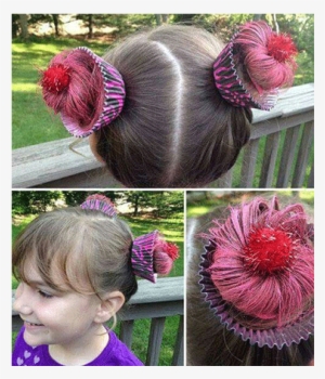 Create Two Top Buns On Either Side Of The Head - Cupcake Hair #3837055