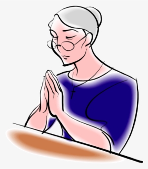 Older Woman Praying - Teacher Praying Clip Art #3838696